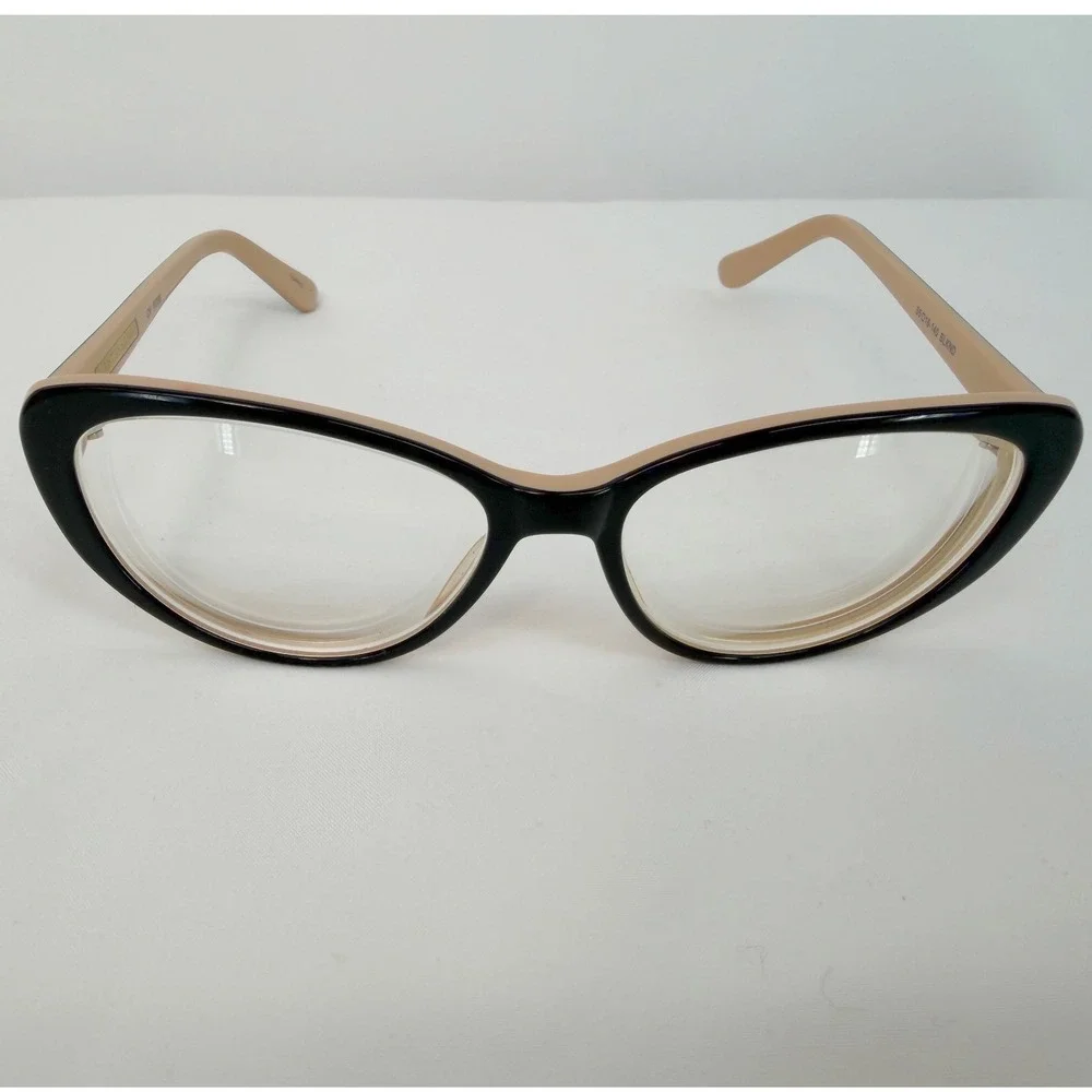 Christian Siriano CV Rose Cat Eye Eyeglasses Black Nude Frames Preppy 103-115